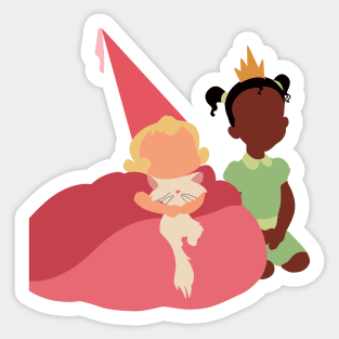 tiana and charlotte Sticker